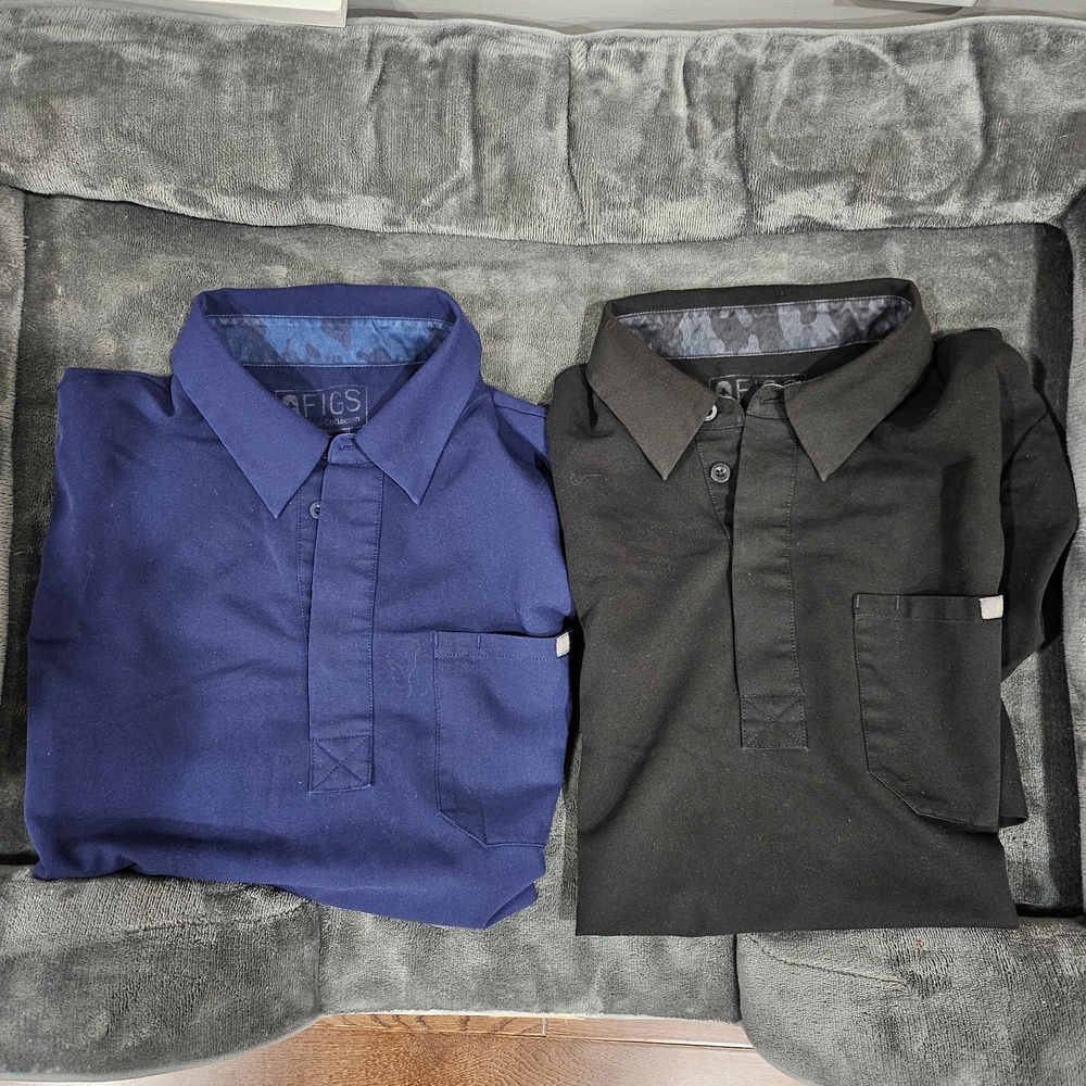 Men's Blue and Black Shirts